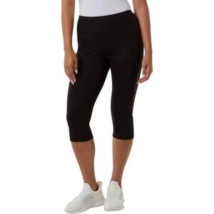 NEW 32 Degrees Cool Women's M Capri Leggings Black Polyester Spandex